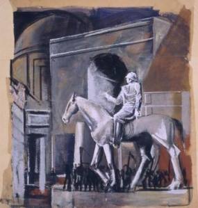 mario sironi cavallo e cavaliere