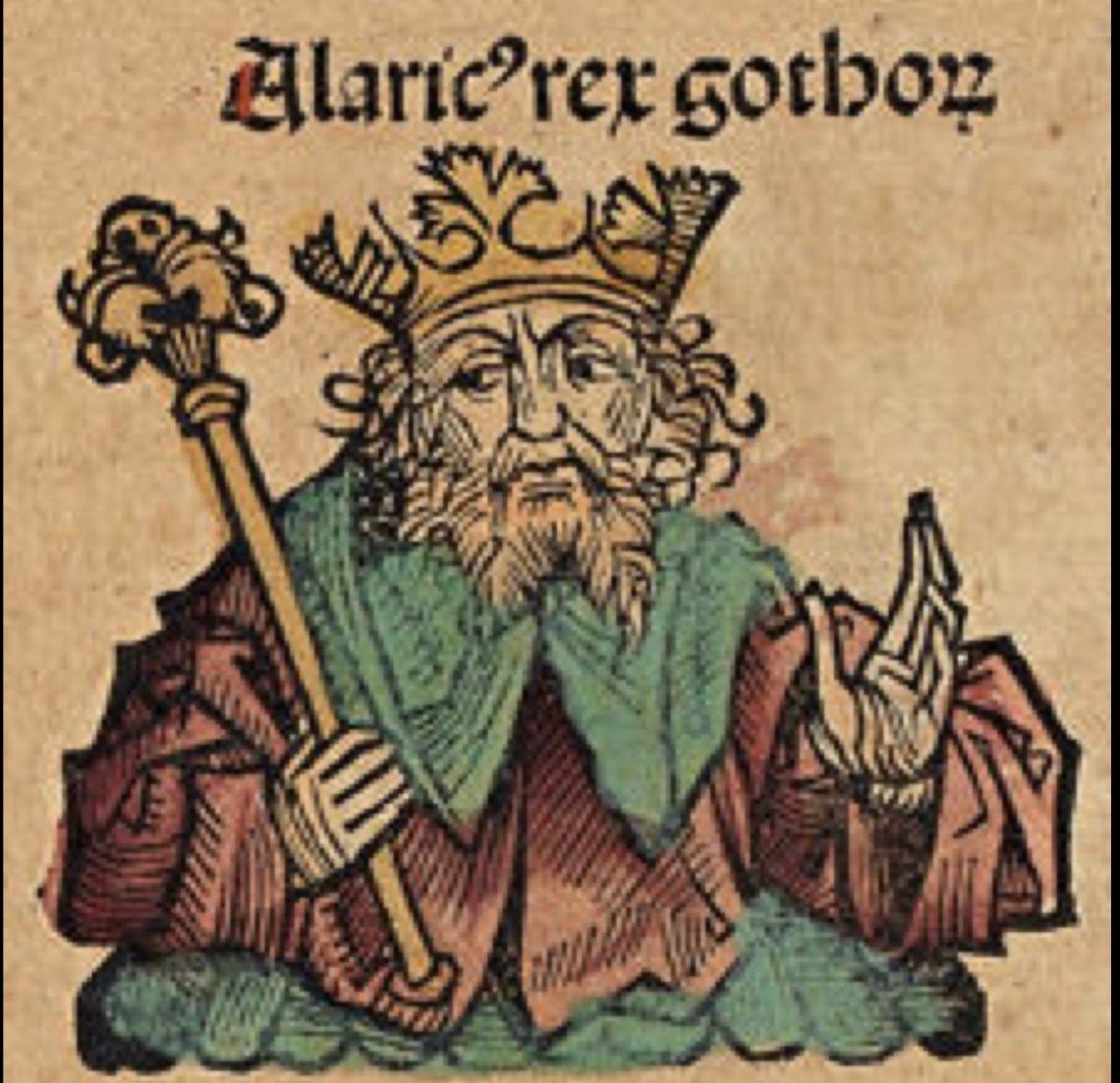 Ritratto di Alarico re dei Goti fonte Wikimedia